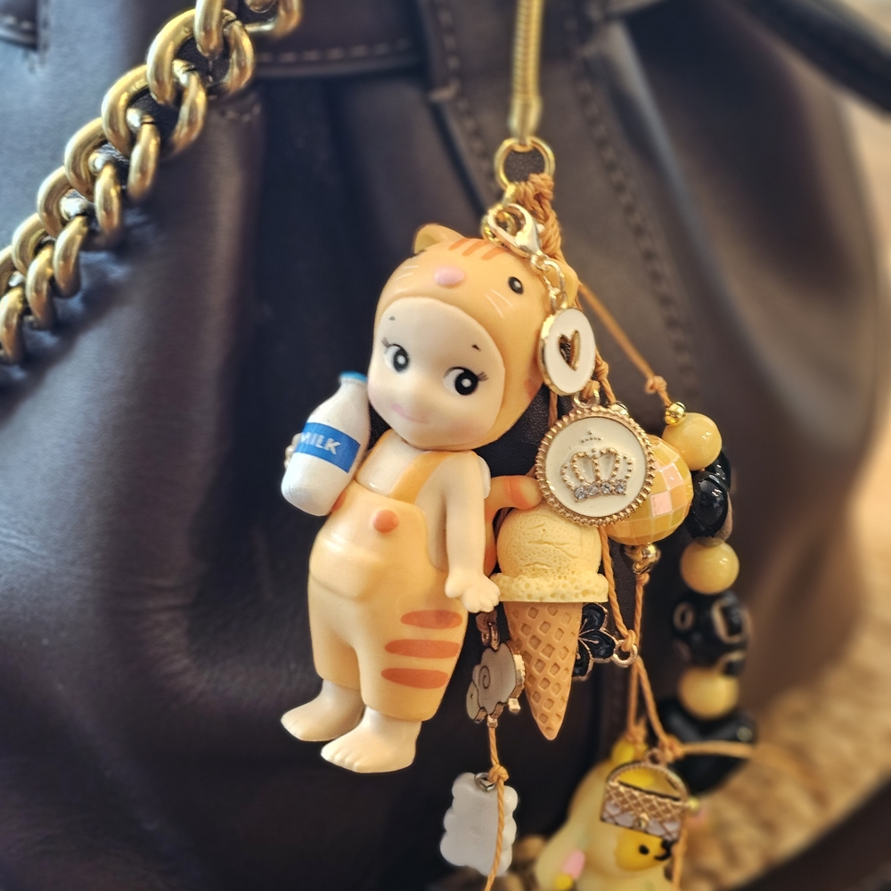 Cute Tiger Charm Keychain